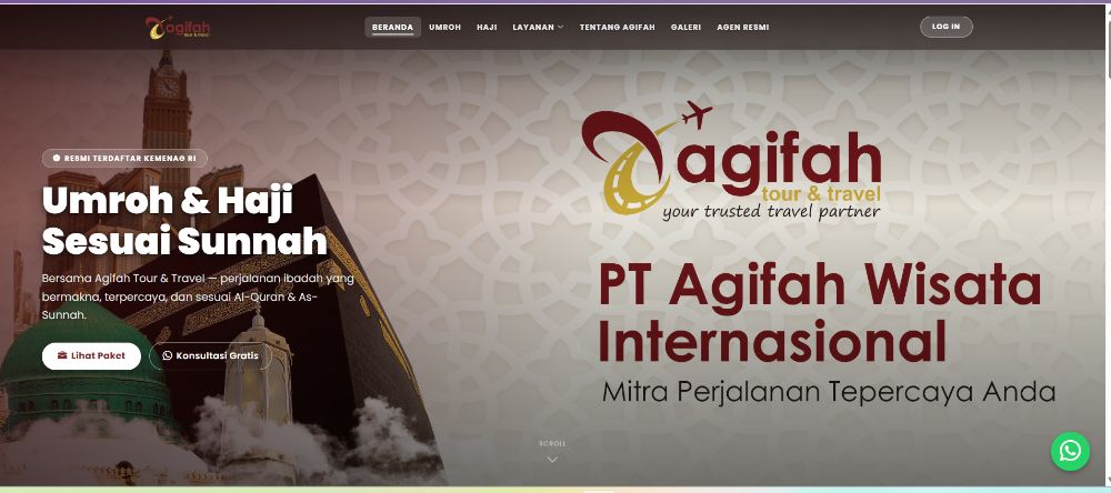 UmrahHub — Platform terpadu pemesanan paket haji dan umrah.
